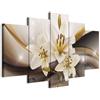Cuadros B&D XXL - Quadro Fiori 200x100 cm 5 Pezzi - Stampa su Tela Canvas con Struttura - Quadri Componibili Moderni Soggiorno Grandi - Murale Arte Decorazioni da Parete Decori - Fiore Giglio Astratto
