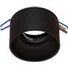 Planetitaly Polla portafaretto tondo nero bianco plafoniera incasso 70mm luce soffitto vetrina negozio ufficio supporto lampade LED GU10 GU5.3 (NERO)