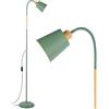ANTENLICHT VILI | Lampada a stelo per soggiorno, attacco E27, max. 60 W, altezza 159 cm, lampada da lettura con cavo da 200 cm, senza lampadina, camera da letto e studio, verde