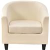 Meigeh Copripoltrona 1 posto chesterfield elasticizzato Copertura poltrona cocktail fodera poltrona chesterfield 2 pezzi copripoltrona universale Beige