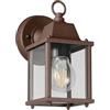 meineWunschleuchte Lampada da parete per esterni, in stile rustico, colore marrone ruggine, altezza 22 cm