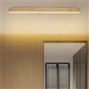 TZSMUM LED Alluminio Acrilico Plafoniera Moderna Lineare Lampada da Soffitto Tre Temperature Colore Plafoniere 3000K/4000K/6000K Decorazione Creativa Plafoniera Camera da Letto (Legno Chiaro Calda,100cm)