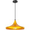 LEDKIA LIGHTING - Lampada a Sospensione Presley | Design Kasa Giapponese | Alluminio Durevole | Regolabile in Altezza | E27 Max 20W, Oro, Metallo