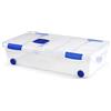 PlasticForte PLASTIC FORTE, Scatola portaoggetti trasparente, 30 litri, con ruote