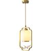 Jadssox Lanterna in vetro Lampada a sospensione in ottone Lampada a sospensione in stile cinese Droplight a sospensione creativa Apparecchio di illuminazione a sospensione piccoli lampadari in rame pe