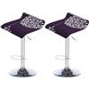 SDNAM Stampato Coprisedile per Sedia da Cucina da Bar Senza Schienale 4/2/1 Pezzi, Quadrato Elasticizzato Fodera per Sgabello da Bar(#9,2PCS)