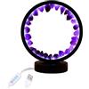 jiingekk Colonna di cristallo LED Luce di Notte USB Guarigioni Pietra USB Lampada Da Comodino per la Decorazione Domestica Relax Sonno