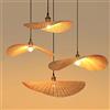 ENXING Sud-Est Asiatico Stile Classico Fatto A Mano in Rattan Bambù Lampadario A Soffitto Lampada A Sospensione Paralume Creativo Cappello Di Paglia Design Lampadario, E27 Bar Caffè Bambù Tessitura Luci,50cm