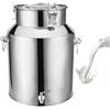 aliooila Contenitore Olio 5 Litri Rubinetto Latte Da Per Olio Contenitore Per Latte in Acciaio Inox Per Cucina e Uso Domestico,Capacity-7L