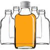 KADAX Flachmann 100ml, 10 pezzi, piccole bottiglie di vetro con tappo a vite, flaconcini, bottiglie vuote da riempire, mini bottiglie per liquori, grappa (Bianco)
