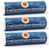 BAKAJI Set 3 Rotoli Sacchetti Freezer per Alimenti in Plastica 1080 sacchi (3 x 360) Congelare e Conservare Cibo da Congelatore e Frigo in Plastica Salva Freschezza Super Resistenti (22 x 32 cm)