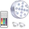 Jilijia Luci sommergibili per vasca idromassaggio Luci subacquee a LED con magnete a ventosa remoto per acquario con laghetto
