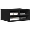 vidaXL Supporto per Stampante Rovere Nero 49 x 40 x 22.5 cm, Supporto per Stampante Moderno, Arredamento in Legno, Design salvaspazio, Organizer Compatto e Pratico