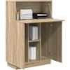 vidaXL Scrivania con Lo scaffale Rovere Sonoma 71,5 x 31,5 x 106,5 cm, Scrivania per Ufficio Moderno, Design Compatto, Tavolo Resistente, mensole per Il Riposo, Stile Minimalista