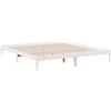 vidaXL Letto Extra Lungo Senza Materasso Bianco 180x220 cm in Pino, Telaio Letto, Letto Matrimoniale, giroletto, Letto, mobili per Camera da Letto