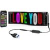 RAYHOME Segnali LED pubblicitari luminosi a scorrimento, USB flessibile da 5 V, LED per auto, controllo tramite app, controllo tramite app Bluetooth, motivo testo personalizzato, animazione, display
