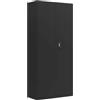 vidaXL Armadio Classificatore Nero 90x40x200 cm in Acciaio
