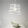 Universo Lampadario moderno a sospensione a fasce intrecciate, in ferro verniciato finish opaco - Attacco 1xE27, Potenza max 1x60 W, dim. 33x22 cm, lunghezza filo 100 cm