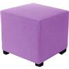 Hearda Fodera Ottomano Quadrato Jacquard,Tinta Unita Copri Pouf Elasticizzato Universale Copri Copertura Ottomano con Fondo Elastico Antiscivolo Fodere per Pouf Poggiapiedi (Viola A,S)