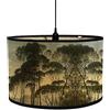 FANSU Paralume rotondo per lampada da tavolo, motivo moderno, facile da montare, per soggiorno, camera da letto, corridoi, sala lettura (albero alto, 30 x 20 cm)