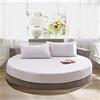 Chickwing Lenzuolo sotto Rotondo Coprimaterasso, Chickwm 100% Cotone Elastic Materiale per Lenzuolo profondità 25cm, Letto Singolo Adulto Bambino Doppio, Tinta Unita + Non Include Federe (Bianca,200cm)