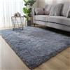 Treer Tappeto Salotto Moderno Pelo Corto Lavabile Morbido Tappeti per Soggiorno Tappeti per Interni Ultra Morbidi Tappeti, per Divano Camera da Letto Home Decor (120x200cm,Grigio)