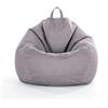 FANSU Copertura per Poltrona Sacco Puff Poltrona Senza Riempimento, Lino Tinta Unita Pouf Poltrona con Zip Poltrona a Sacco per Adulti e Bambini Interni, Casa, Soggiorno (XXXL,Grigio Scuro)