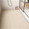 Surwin Tappetino da Doccia Antiscivolo, Tappetino da Bagno in Luffa PVC Morbido Lavabile Moderno Beige Minimalista Tappeto Bagno ad Asciugatura Rapida con Fori di Drenaggio (Stile8,60x120cm)