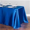 Chickwin Tovaglia Rettangolare in Raso Elegante Tinta Unita Setosa Tovaglia Copri Tavolo da Intern Lavabile per Matrimoni, Hotel, Ristorante, Feste, Banchetti, Vacanze (Blu reale,145x396cm)
