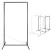 Natural Goods Berlin - Appendiabiti rettangolari, in metallo, minimalista, stabile, fai da te, Nero, H 140cm x B 80cm
