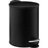 5 five simply smart Five - Pattumiera da bagno in meta Nero Soft Close 3 L