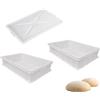 OPIROS Set 2 Contenitori Portaimpasto 1 Coperchio mod. Bakery cm.60x40x10 Cassette Lievitazione Per Alimenti Impilabili Made In Italy