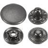 QUARKZMAN 30 Set Bottoni Automatici a Pressione 15mm Chiusure a Scatto Metallo Bottoni a Pressione in Lega da Cucire Jeans per Borse Pelle Barche, Nero Pistola