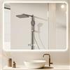 Dibaful Specchio da bagno con illuminazione 800 x 600mm con interruttore touch anti-appannamento IP44 con luce per bagno dimmerabile 3000K 4000K 6500K
