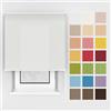 Estika Tenda a rullo con foratura - 110 x 220 cm - Bianco - montaggio a soffitto o parete, per interni, per finestre e portefinestre, tessuto semi-trasparente, disponibile in 25 colori