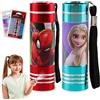 SRV Hub Torce in alluminio resistenti all'acqua 2X | 8,7 cm | Un nuovo modello di torcia a risparmio energetico Frozen con torcia Spiderman con cordino per Natale, regali di compleanno per 3+ anni