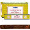 M & J Originali Satya Nag Champa Bastoncini di Incenso Albero della Vita | con porta bastoncini di incenso M&J | Scatola Completa | per Aromaterapia, Spa, Yoga, Matrimoni, Meditazione, Guarigione