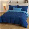 Generico FORTE - Piumone Letto Singolo Double Face, Trapunta Singola Pesante 300gr/m² Realizzata in Microfibra Morbida e Accogliente, Trapunta Invernale (Blu)