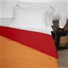 Corredocasa Trapuntino Copriletto, Made in Italy - Copri Letto Trapuntato Primaverile Bicolore Doubleface per Letto Singolo - Coperta Una Piazza Morbida Accogliente Elegante per Casa160X240 (Arancio/Rosso)