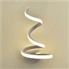Dopastore Applique da Parete LED 12W Design Spirale Bianco Lampada da Parete Stile Moderno Incurvato Per Interno IP20 Per Camera Salone Corridoio (Luce naturale 4000K)