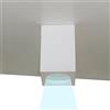 Partenopeautensili® Plafoniera moderna lampada Porta Faretto da soffitto in gesso verniciabile luce LED 60W per faretti GU10 tensione ingresso 230V (Luce Fredda 6500K, Quadrato)