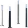 Dopastore Lampada da Terra Per Esterno Con Attacco E27 Lampione Moderno Nero e Argento IP65 Per Giardino Sentieri Terrazza (100 cm, Nero)