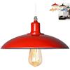 Chao Zan Lampadario Cucina, Lampada a Sospensione da Soffitto Industriale,plafoniera Pendente con Paralumi ferro Retrò per Soggiorno ristorante Bar corridoio Cafe nero Rosso bianco verde Giallo blu (rosso)