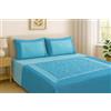 Corredocasa - Set Completo di Lenzuola in Flanella per Letto a Una Piazza e Mezza, Made in Italy - Ideale per Un Comfort Superiore e Un Calore Avvolgente Durante Le Notti Invernali (Celeste)