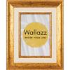 Wallazz Cornice Portafoto in Legno Pregiato - Made in Italy - Vetro Sintetico Infrangibile Crilex - Cornice per Tela - Design Italiano e Qualità Artigianale,21x29,7cm A4 profilo Oro