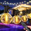 Light-Brightly Luci da Catena Luminosa Esterno Giardino - Telecomando 45M Lucine Esterne Impermeabile Luce Gazebo Lampadine Filo Lampada Catene Luminose Esterni per Natale Terrazzo Balcone Matrimonio Partito