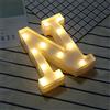 DUBENS - Luci a LED a forma di lettere dell'alfabeto, in plastica, luce bianca calda, per feste, matrimoni, ricevimenti in casa, funzionamento a batteria n