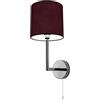 Olux Roary W 1 luce Made in italy per interni di una casa all'avanguardia Bordeaux - applique moderna con braccio - OLUX ILLUMINAZIONE