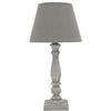 Grafelstein Lampada da tavolo vintage grigio vintage lampada da terra stile rustico shabby chic lampada decorativa E14 cablato grigio bianco