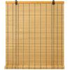 Virsus 1 Tapparella a rullo in Bambù Avvolgibile 6913, Tenda da sole in bamboo naturale colore Legno chiaro, arrotolamento carrucola per porte finestre Interni ed Esterni Varie Dimensioni (100x200 cm)